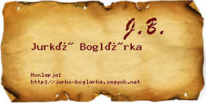Jurkó Boglárka névjegykártya